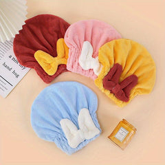 2pcs Hair Towel Wrap Microfiber Absorbent Hair Turban Quick Drying for Women