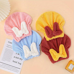 2pcs Hair Towel Wrap Microfiber Absorbent Hair Turban Quick Drying for Women
