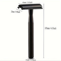 Double Edge Metal Safety Razor Vintage Beard Scraper Manual Razor Safety Holder
