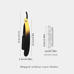 Gradient Foldable Hair Blade Barber Straight Razor For Men