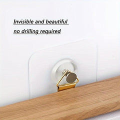 5pcs Adhesive Towel Hanger Hook Wall Mounted Space Saving for Kitchen Bathroom
