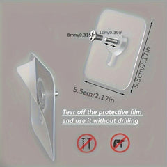 5pcs Adhesive Towel Hanger Hook Wall Mounted Space Saving for Kitchen Bathroom