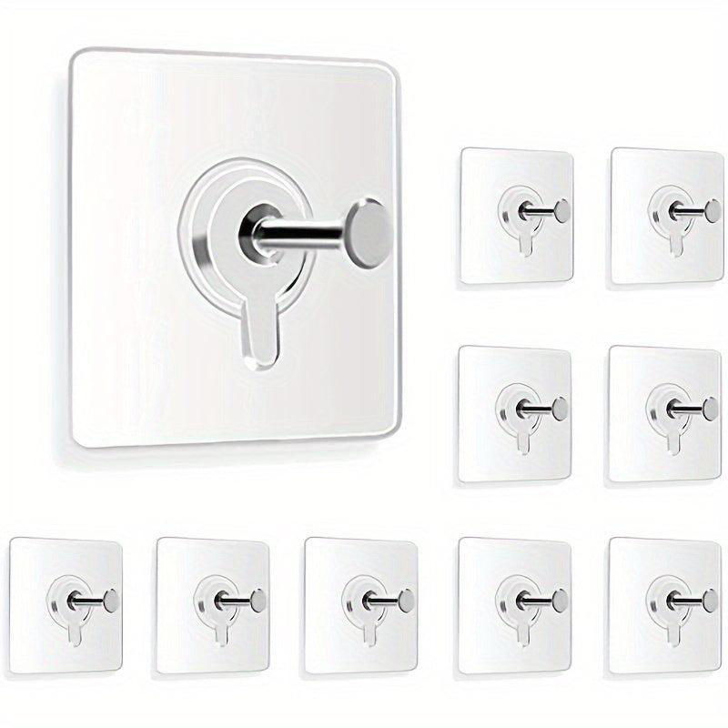 5pcs Adhesive Towel Hanger Hook Wall Mounted Space Saving for Kitchen Bathroom