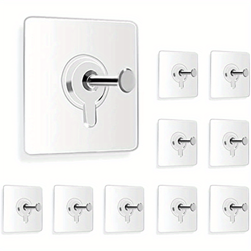 5pcs Adhesive Towel Hanger Hook Wall Mounted Space Saving for Kitchen Bathroom