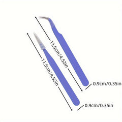 2pcs Stainless Steel Precision Eyebrow Tweezers Beauty Tool