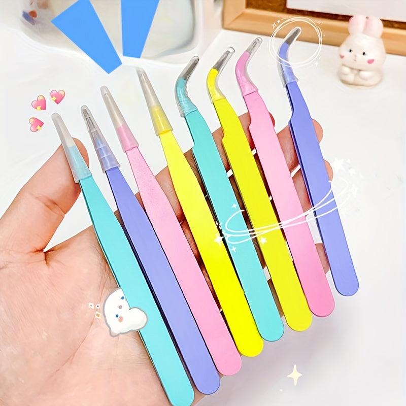 2pcs Stainless Steel Precision Eyebrow Tweezers Beauty Tool