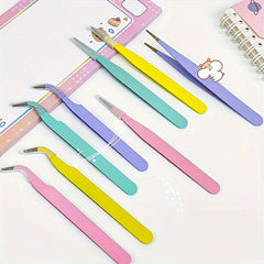 2pcs Stainless Steel Precision Eyebrow Tweezers Beauty Tool