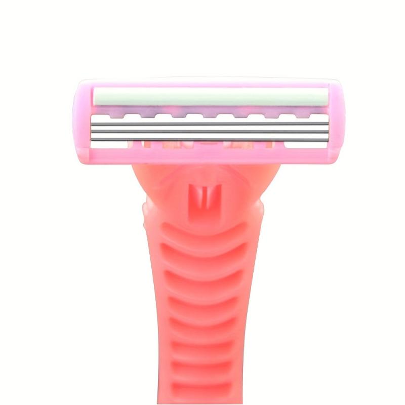 Pink Ladies Manual Razor 3 Layer Stainless Steel Blades