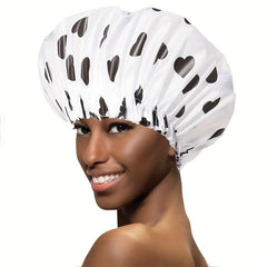 Adjustable Printed Shower Cap Waterproof Bath Caps