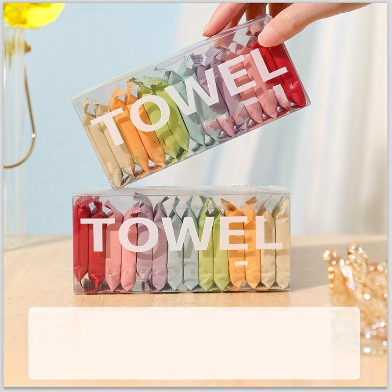 Compr. Disposable Face Towel 14pcs Portable Cotton Cleansing Towel