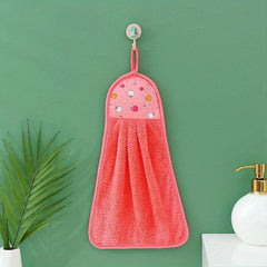 8pcs Soft Absorbent Hand Towels Drying Towel Cleaning Rag Bathroom Supplies