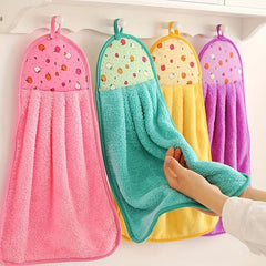 8pcs Soft Absorbent Hand Towels Drying Towel Cleaning Rag Bathroom Supplies