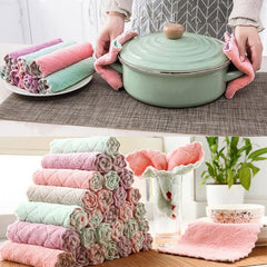 20pcs Microfiber Cleaning Cloth Dishwashing Towel Durable Absorbent