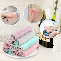 20pcs Microfiber Cleaning Cloth Dishwashing Towel Durable Absorbent