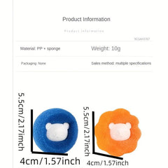 10pcs Pet Hair Remover Reusable Ball Wool Sticker Cat Hair Remover