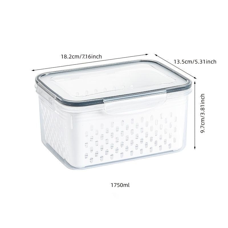 2pcs Food Drain Box Keeps Fruits & Veggies Fresh
