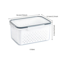 2pcs Food Drain Box Keeps Fruits & Veggies Fresh