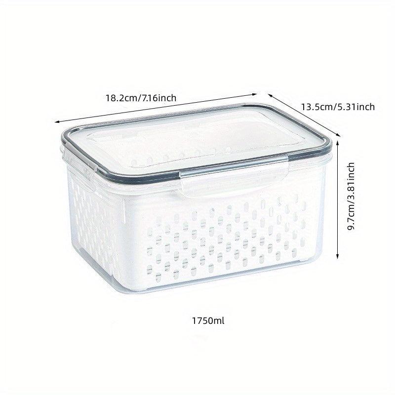 2pcs Food Drain Box Keeps Fruits & Veggies Fresh