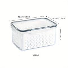 2pcs Food Drain Box Keeps Fruits & Veggies Fresh