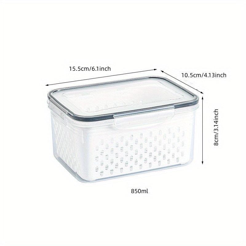 2pcs Food Drain Box Keeps Fruits & Veggies Fresh