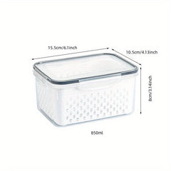 2pcs Food Drain Box Keeps Fruits & Veggies Fresh