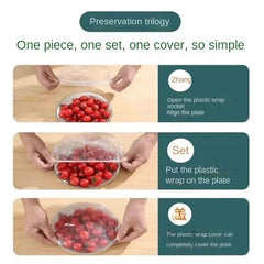 100pcs Reusable Silicone Lid Covers for Fresh Food Storage