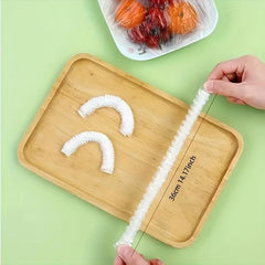 100pcs Reusable Silicone Lid Covers for Fresh Food Storage