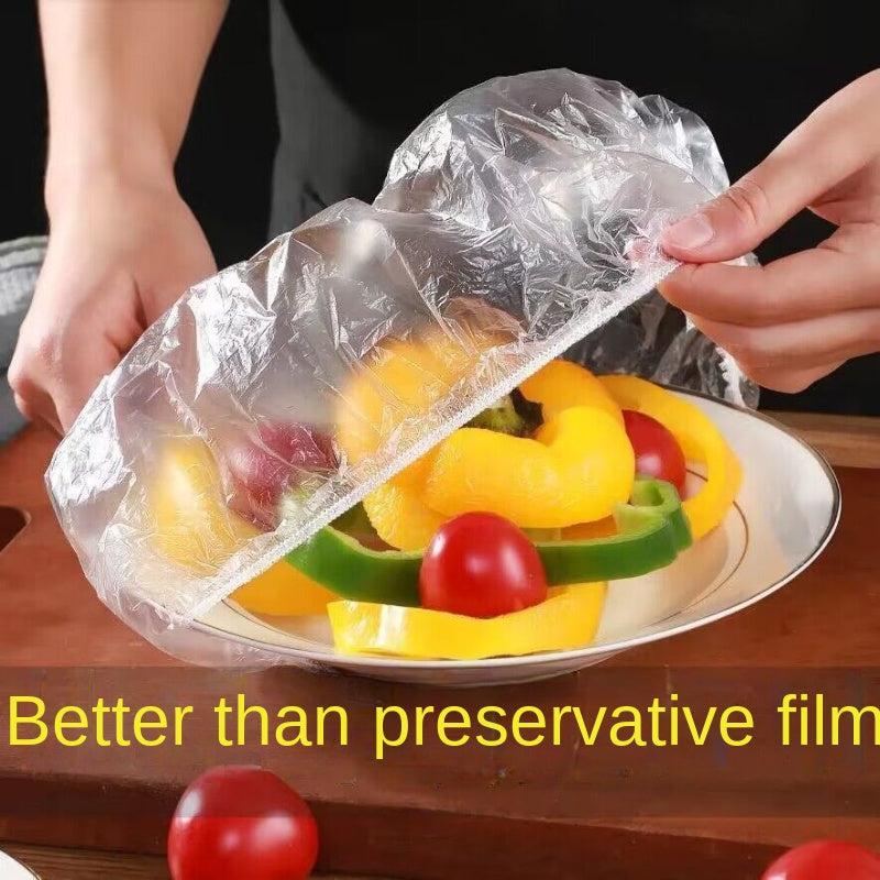 100pcs Reusable Silicone Lid Covers for Fresh Food Storage