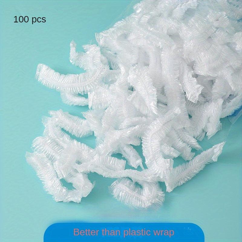 100pcs Reusable Silicone Lid Covers for Fresh Food Storage