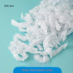 100pcs Reusable Silicone Lid Covers for Fresh Food Storage