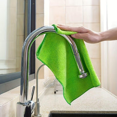 10pcs Microfiber Cleaning Cloths Soft Absorbent Lint-Free Wash Cloth 30x30 cm