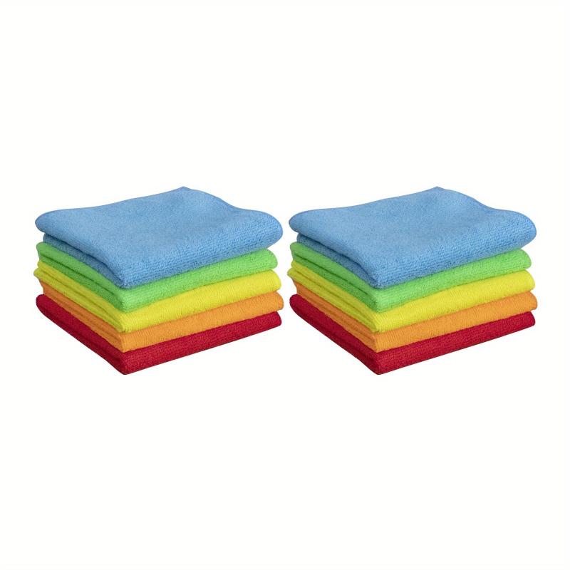 10pcs Microfiber Cleaning Cloths Soft Absorbent Lint-Free Wash Cloth 30x30 cm