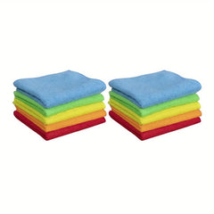 10pcs Microfiber Cleaning Cloths Soft Absorbent Lint-Free Wash Cloth 30x30 cm