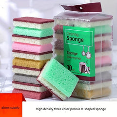 Sponge Wipe Kitchen Cleaning Supplies High Density Scouring Pad Dishcloth