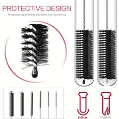 10pcs Long Straw Brush Set 8.2in Nylon Pipe Tube Cleaner 10 Diameters
