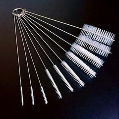 10pcs Long Straw Brush Set 8.2in Nylon Pipe Tube Cleaner 10 Diameters
