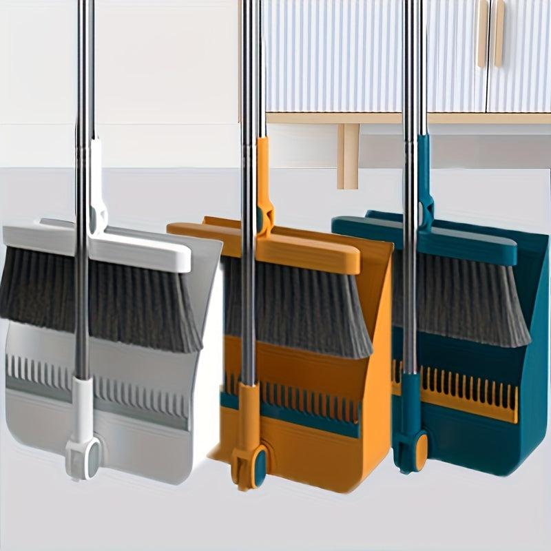 Thickened Broom Dustpan Floor Brush Set Upgraded Non-stick Hair Extended Broom