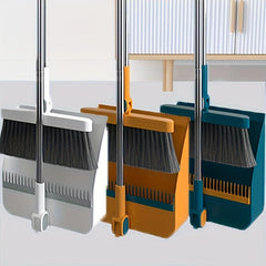 Thickened Broom Dustpan Floor Brush Set Upgraded Non-stick Hair Extended Broom