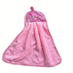 Coral Velvet Hand Towel Absorbent Cloth Kitchen Bathroom Accessory