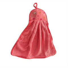 Coral Velvet Hand Towel Absorbent Cloth Kitchen Bathroom Accessory
