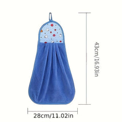 Coral Velvet Hand Towel Absorbent Cloth Kitchen Bathroom Accessory