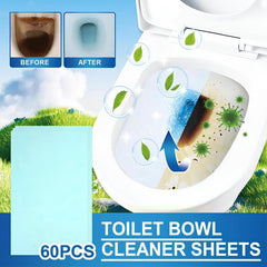 60pcs Water Soluble Toilet Cleaner Tablets - Biodegradable & Stain-Removing