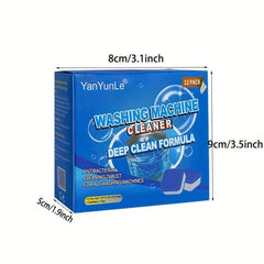 24Pcs Washer Cleaner Effervescent Tablets Deep Cleaning Deodorizer Odor Removal