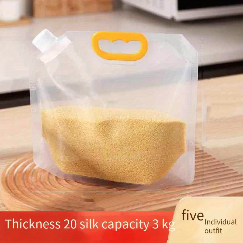 5pcs Rice Hand held Spout Bag Sealed Cereals Beer Preservation Storage Bag