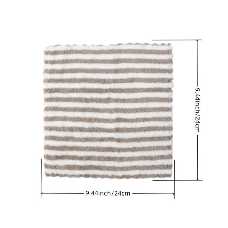 Colorful Striped Hand Towel & Dishcloth Set