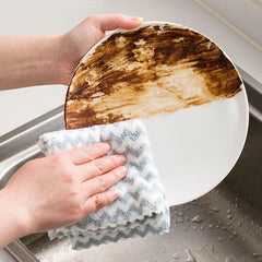 Colorful Striped Hand Towel & Dishcloth Set