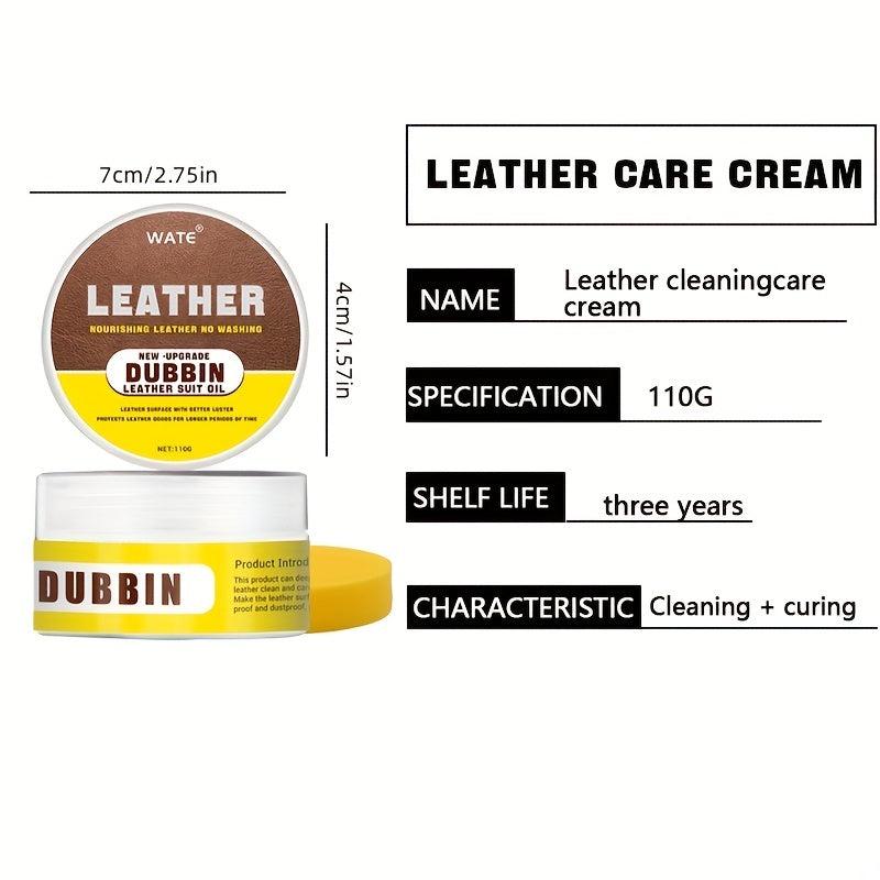 Leather Care Cleaning Balm 110g - Maintenance for Sofa, Bags, Shoes