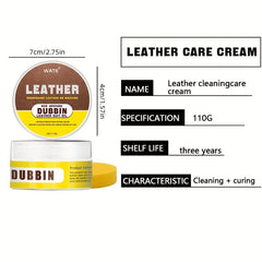 Leather Care Cleaning Balm 110g - Maintenance for Sofa, Bags, Shoes