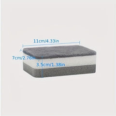 10pcs Dual Sided Kitchen Sponges Grey