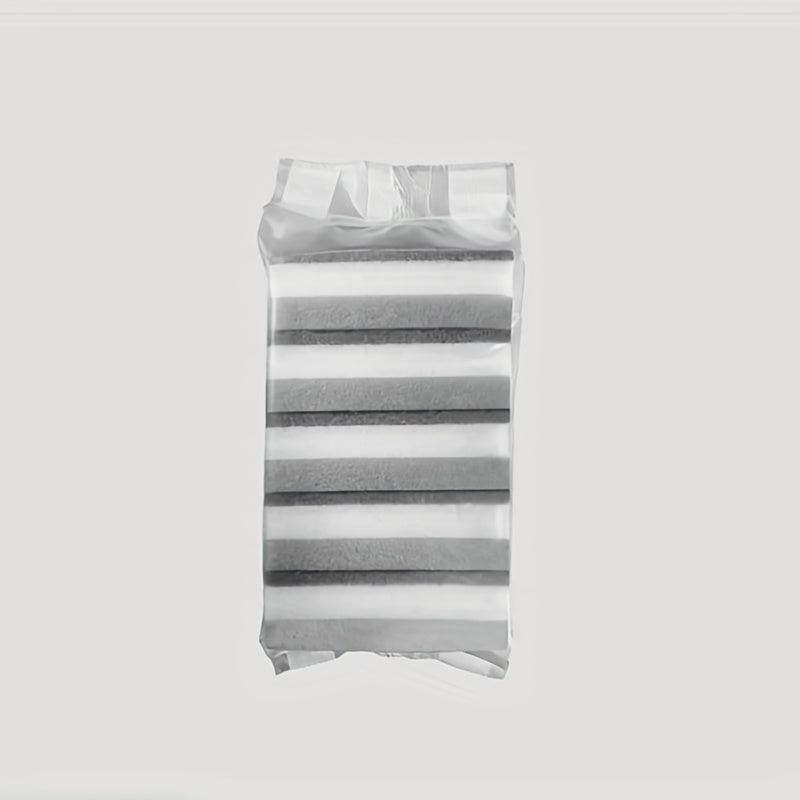 10pcs Dual Sided Kitchen Sponges Grey